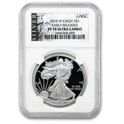 2010-W Proof Silver American Eagle PF-70 NGC (ER\, Black Label)