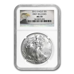 2012 Silver American Eagle MS-70 NGC (1st Release\, Eagle Label)