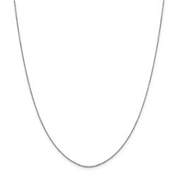14k White Gold .90 mm Diamond-cut Cable Chain Necklace - 20 in.