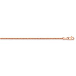14k Rose Gold 1.65 mm Solid Polished Spiga Chain - 20 in.