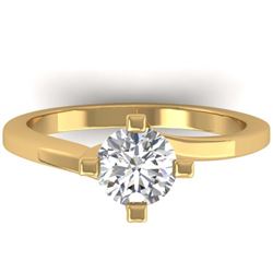 2.50 ctw Intense Yellow Diamond Solitaire Ring 10K White Gold