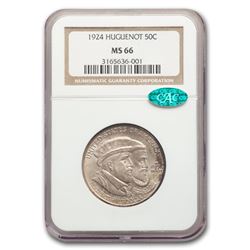 1924 Huguenot Commem Half Dollar MS-66 NGC CAC