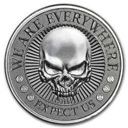 2 oz UHR Silver Round - Deuce Head Four Skull (Type II)