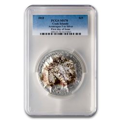 2018 Cook Islands 5 oz Silver 7 Summits Aconcagua MS-70 PCGS