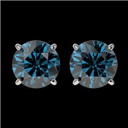 2.25 ctw Garnet & VS/SI Diamond Necklace 18K White Gold