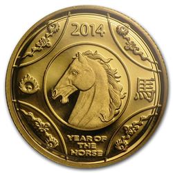 2014 Australia 1/10 oz Proof Gold Year of the Horse