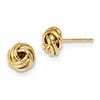 Image 1 : 14k Solid Gold Polished Love Knot Post Earrings (9 mm)