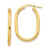 Image 1 : 14k Yellow Gold Small Oval Hoop Earrings - 2x2 mm