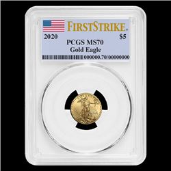 2020 1/10 oz Gold American Eagle MS-70 PCGS (FirstStrike®)