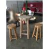 Image 1 : Rustic Pine Table and Stools