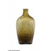 Image 2 : C. 1820s Amber Glass Flask Clinton and Lafayette Significant C. 1820s Amber Glass Flask With DeWitt 