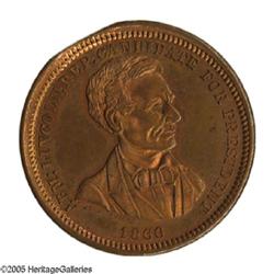 Copper Finish Lincoln Medal 1860. 27mm  Copper Finish Lincoln Medal 1860 