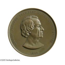 U.S. Mint 1865 Andrew Johnson  Peace Medal  Scarce Official U.S. Mint 1865 Andrew Johnson  Peace Med