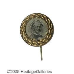 1868 Horatio Seymour Ferrotype Pin 1868 Horatio Seymour Ferrotype Pin.