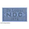 Image 2 : Rare 1876 Democratic Nat. Convention Ticket Extremely Rare 1876 St. Louis Democratic National Conven