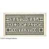 Image 2 : 1880 Cincinnati Democratic Convention Ticket Very Rare 1880 Cincinnati Democratic Convention Ticket.