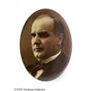 Image 1 : Mammoth 7 3/4" Oval William McKinley Celluloid Very Rare Mammoth 7 3/4" Oval William McKinley Cellul