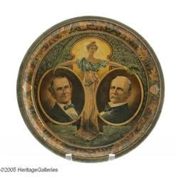 1900 Bryan & Stevenson Jugate Litho Tin Tray Beautiful 1900 Bryan & Stevenson Jugate Litho Tin Tray.