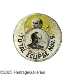 Rare 1900 William Jennings Bryan 1 1/4" Eclipse Rare Full-Color 1900 William Jennings Bryan 1 1/4" "