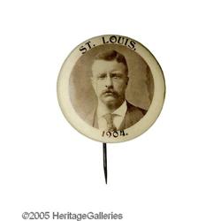 Rare 1 1/4" Theodore Roosevelt Pinback 1904 Fair Rare 1 1/4" Theodore Roosevelt Pinback- Undoubtedly