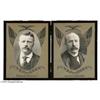 Image 1 : Pair of Unusual 1904 Roosevelt and Parker Signs Striking Matched Pair of Unusual 1904 Roosevelt and 