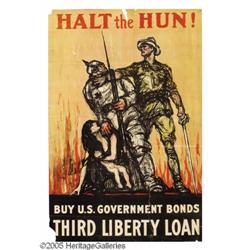 Halt the Hun (Lot of 3) 30  x 20  Halt the Hun
