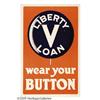 Image 2 : Wear your Button (Lot of 2) 30"x 20" WWI  Wear your Button 