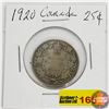 Image 1 : Canada Twenty Five Cent 1920