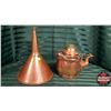 Image 1 : Copper Funnel & Copper Tea Pot