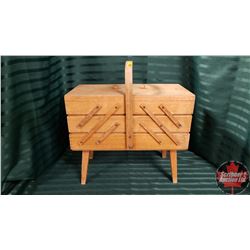 Wooden Sewing Box Cantilever