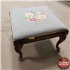Image 1 : Petit Point Footstool (15"H x 20"W x 20"L)