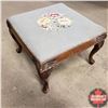 Image 2 : Petit Point Footstool (15"H x 20"W x 20"L)