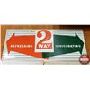 Image 1 : Single Sided Tin Sign "Refreshing 2 Way Invigorating" (12" x 29")