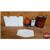 Image 2 : Box Lot - Collector Combo : Reproduction NB Lic Plate, Texaco Sticker, Texaco Home Lubricant Can, B/