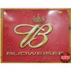 Image 1 : Single Sided Tin Sign "Budweiser" (24" x 29") Embossed