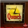 Image 1 : Electric Light Up Wall Clock "Drink Quench" (16" x 16")