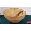 Image 1 : COMBO: "M. Naimark Ask For Royal Household Flour Sceptre, Sask" Mixing Bowl & Wooden Paddle