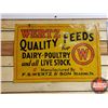Image 1 : Single Sided Tin Sign "Wertz Quality Feeds" (22" x 32")