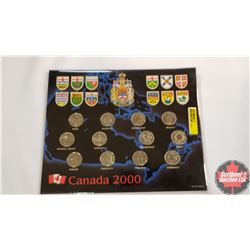 2000 Canada Millennium Quarter Set! 12 Coins (Community, Pride, Ingenuity, Achievement, Health, Natu