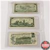 Image 2 : Canada $1 Bills - Sheet of 3: 1954 (Beattie Rasminsky RZ1713883) ; 1967 (Beattie/Rasminsky No S/N#) 