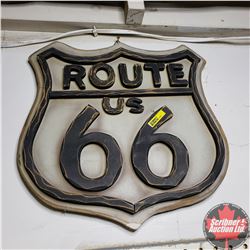 Route 66 Wood Sign (17"x16")