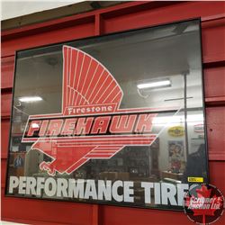 Framed "Firestone Firehawk" Performance Tires (25-1/2" x 31-1/2")