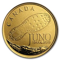 2019 Canada Gold $100 75th Anniversary: D-Day at Juno Beach