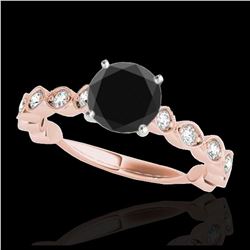 1 ctw Intense Fancy Yellow Diamond Art Deco Necklace 18K Rose Gold