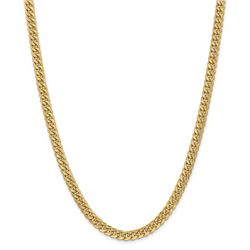 14k Yellow Gold 6 mm Semi-Solid Miami Cuban Chain - 28 in.