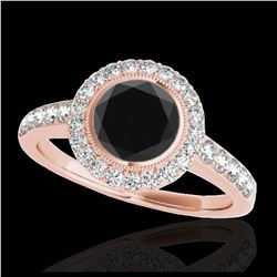 1.08 ctw Intense Fancy Yellow Diamond Art Deco Ring 18K White Gold