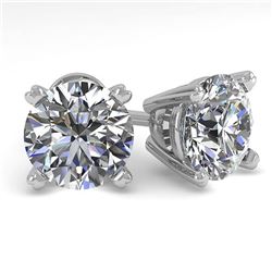 6.2 ctw Garnet & Diamond Halo Earrings White 10K White Gold