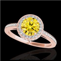 2 ctw SI Blue Diamond Solitaire Halo Ring 10K White Gold