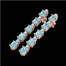 1.26 ctw Intense Blue Diamond Ring 10K Rose Gold