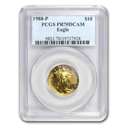 1988-P 1/4 oz Proof Gold American Eagle PR-70 PCGS